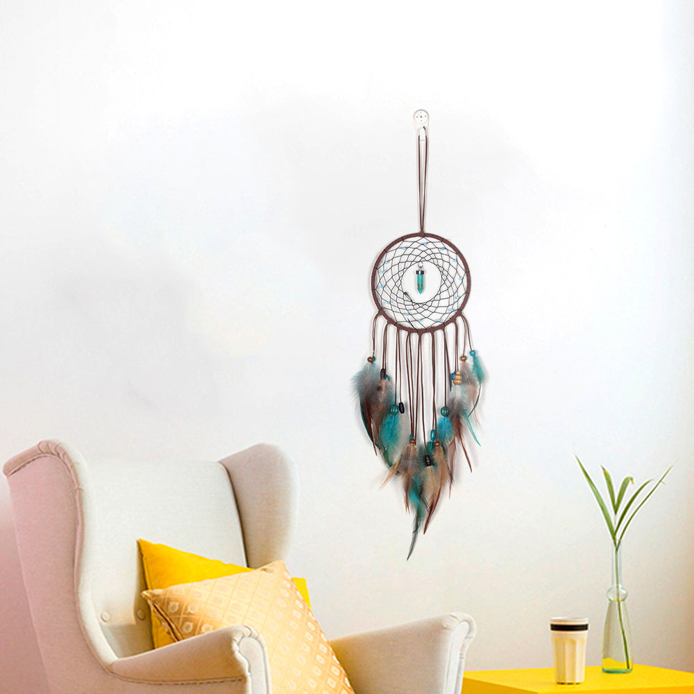 Handcrafted Bohemian LED Dream Catcher – Feather Night Light & Peaceful Wall Decor for Home or Office