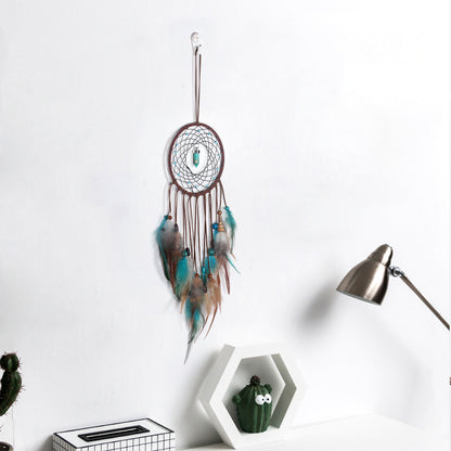 Handcrafted Bohemian LED Dream Catcher – Feather Night Light & Peaceful Wall Decor for Home or Office