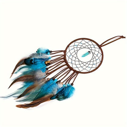 Handcrafted Bohemian LED Dream Catcher – Feather Night Light & Peaceful Wall Decor for Home or Office