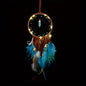 Handcrafted Bohemian LED Dream Catcher – Feather Night Light & Peaceful Wall Decor for Home or Office