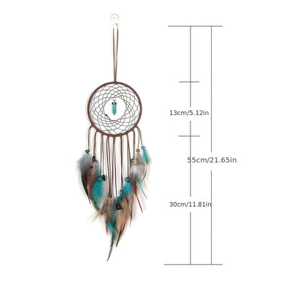 Handcrafted Bohemian LED Dream Catcher – Feather Night Light & Peaceful Wall Decor for Home or Office