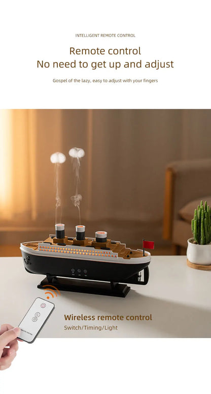 Retro Boat Air Humidifier & Ultrasonic Aromatherapy Diffuser