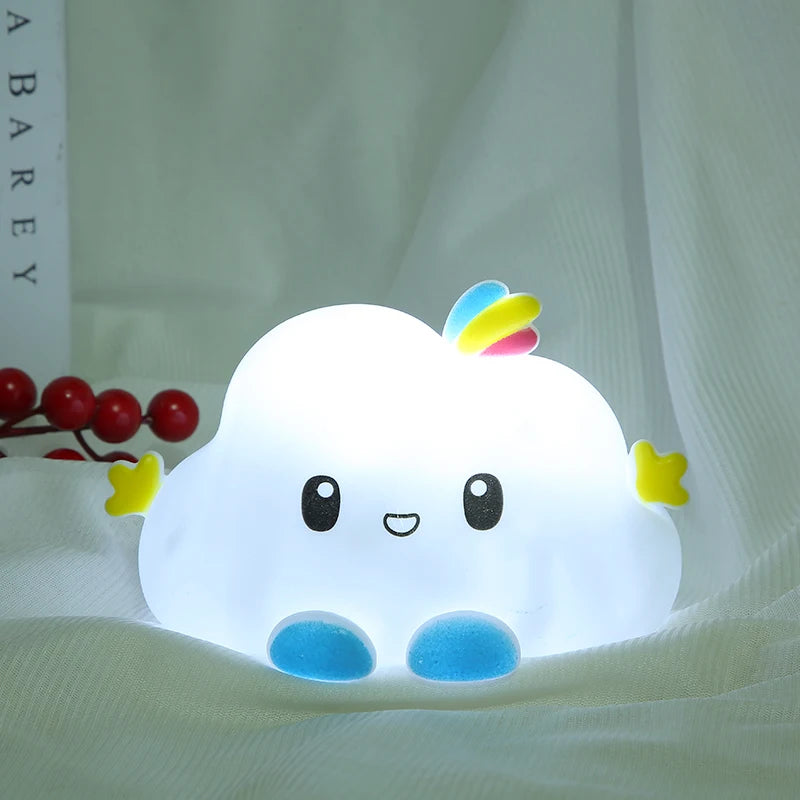 🌟 Cute Cartoon LED Night Light – Battery-Powered Holiday Decor Lamp for Kids’ Bedrooms & Festive Celebrations 🌟
