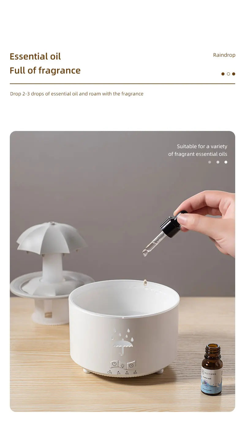 Aierwill V88 Cloud Rain Humidifier & Aroma Diffuser