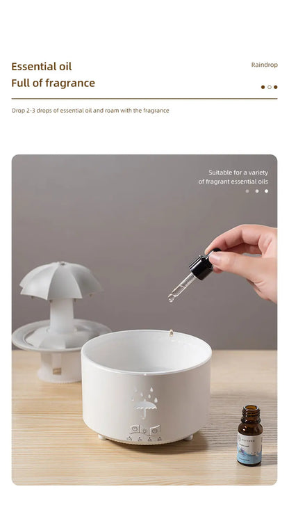 Aierwill V88 Cloud Rain Humidifier & Aroma Diffuser