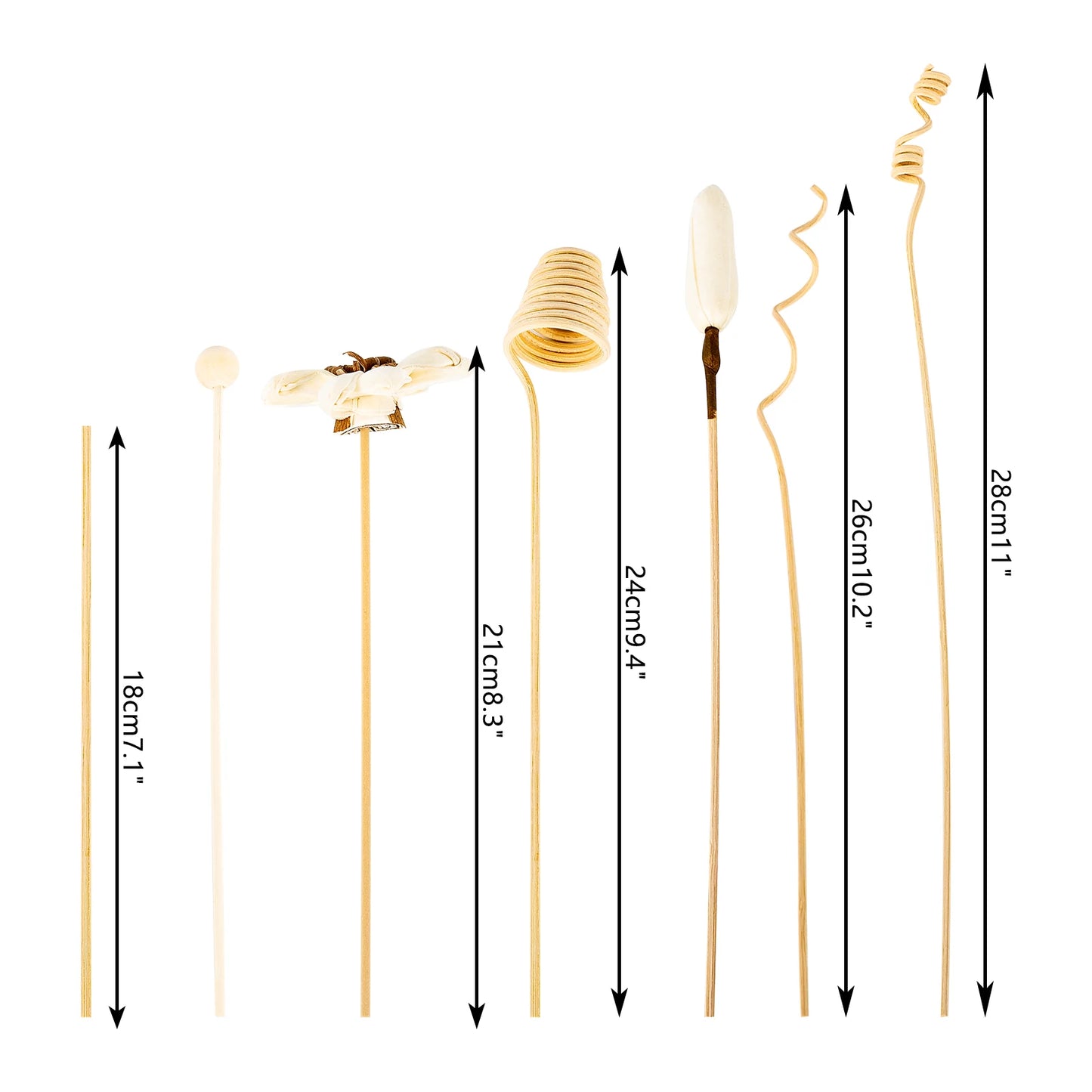🌿 7pcs Natural Rattan Aromatherapy Diffuser Sticks – 22cm Replacement Reeds for Essential Oil Diffusers 🌿