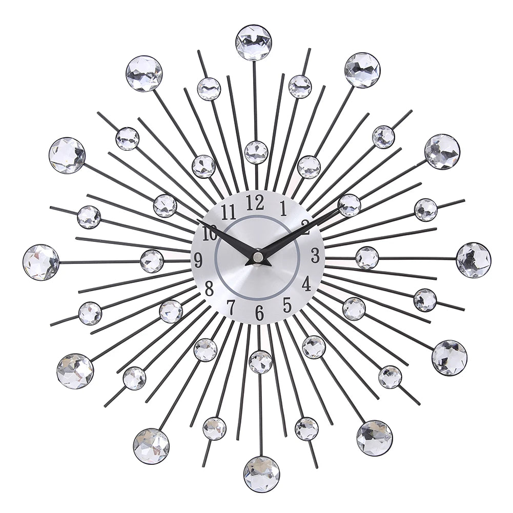 33cm Round Wall Clocks Quartz Movement Hanging Wall Decoration Clock Battery Powered Artistic Background Housewear Furnishings