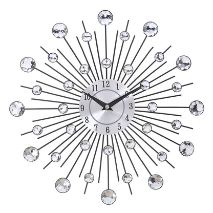 33cm Round Wall Clocks Quartz Movement Hanging Wall Decoration Clock Battery Powered Artistic Background Housewear Furnishings