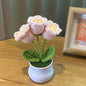 🌹 Mini Artificial Potted Rose Plant – Realistic Flower Bonsai in Decorative Vase for Home & Event Décor 🌹
