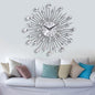 33cm Round Wall Clocks Quartz Movement Hanging Wall Decoration Clock Battery Powered Artistic Background Housewear Furnishings