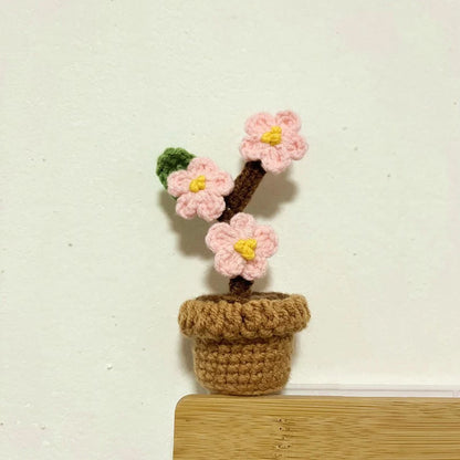 🌹 Mini Artificial Potted Rose Plant – Realistic Flower Bonsai in Decorative Vase for Home & Event Décor 🌹