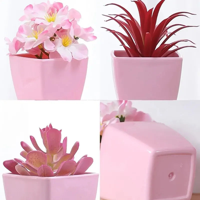 Artificial Flower Potted Plant, Used Year-Round For Home, Bedroom, Study, Office Desktop Shelf Decoration