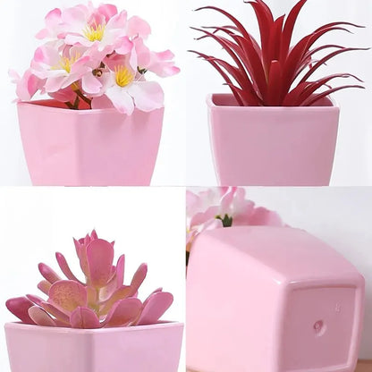 Artificial Flower Potted Plant, Used Year-Round For Home, Bedroom, Study, Office Desktop Shelf Decoration