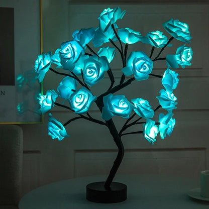 LED Rose Tree Lamp with USB Power – Heinast 3D Floral Light