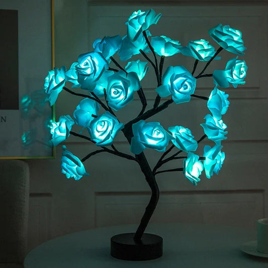 LED Rose Tree Lamp with USB Power – Heinast 3D Floral Light