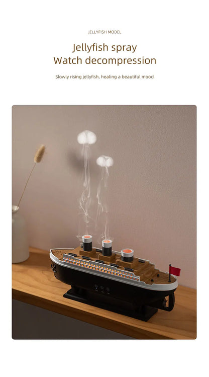 Retro Boat Air Humidifier & Ultrasonic Aromatherapy Diffuser
