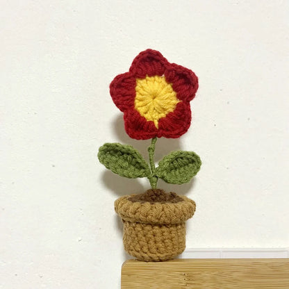 🌹 Mini Artificial Potted Rose Plant – Realistic Flower Bonsai in Decorative Vase for Home & Event Décor 🌹