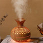 300ml Wooden Vase USB Air Humidifier & Essential Oil Diffuser – Cool Mist, Colorful LED Lights, Aromatherapy for Home & Office