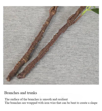 🪵 Artificial Withered Tree Branches with Silk Flowers – Rustic Indoor Decor for Weddings, Parties & Home Styling 🪵