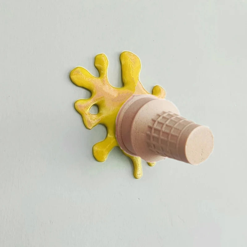 Dripping Ice Cream Wall Art – Whimsical Decor for Home or Office