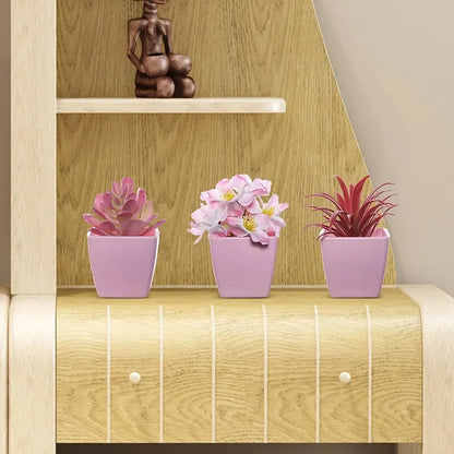 Artificial Flower Potted Plant, Used Year-Round For Home, Bedroom, Study, Office Desktop Shelf Decoration