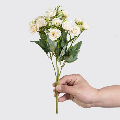 🌹 15-Head Silk Rose Bouquet – Artificial Flower Arrangement for Weddings, DIY Crafts & Home Decor 🌹