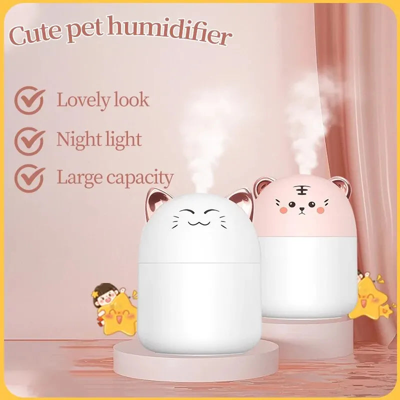 Cute Pet Mini USB Humidifier – Heavy Mist Spray for Office, Bedroom, or Home Use
