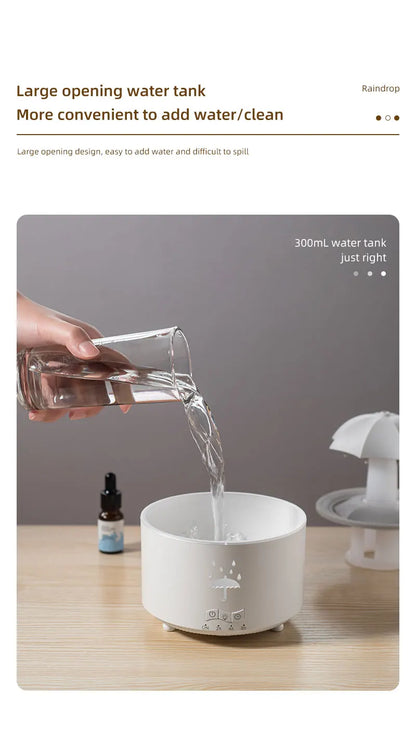 Aierwill V88 Cloud Rain Humidifier & Aroma Diffuser