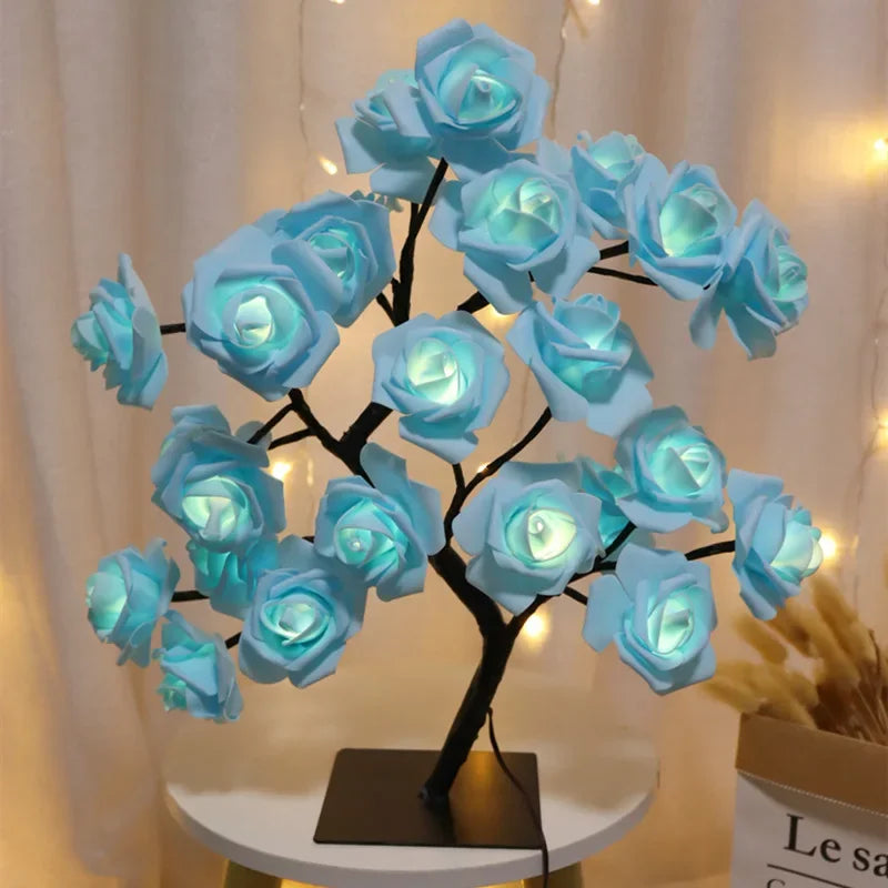 LED Rose Tree Lamp with USB Power – Heinast 3D Floral Light