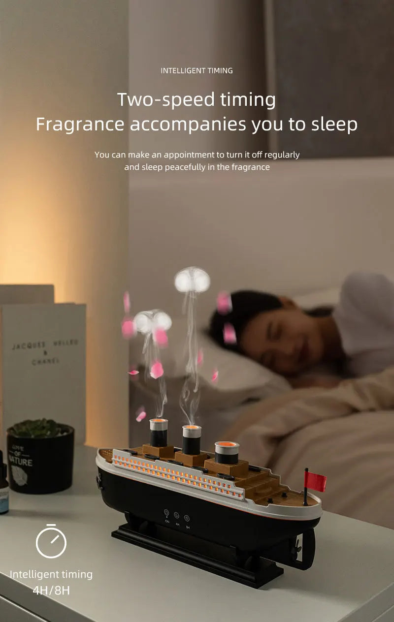 Retro Boat Air Humidifier & Ultrasonic Aromatherapy Diffuser