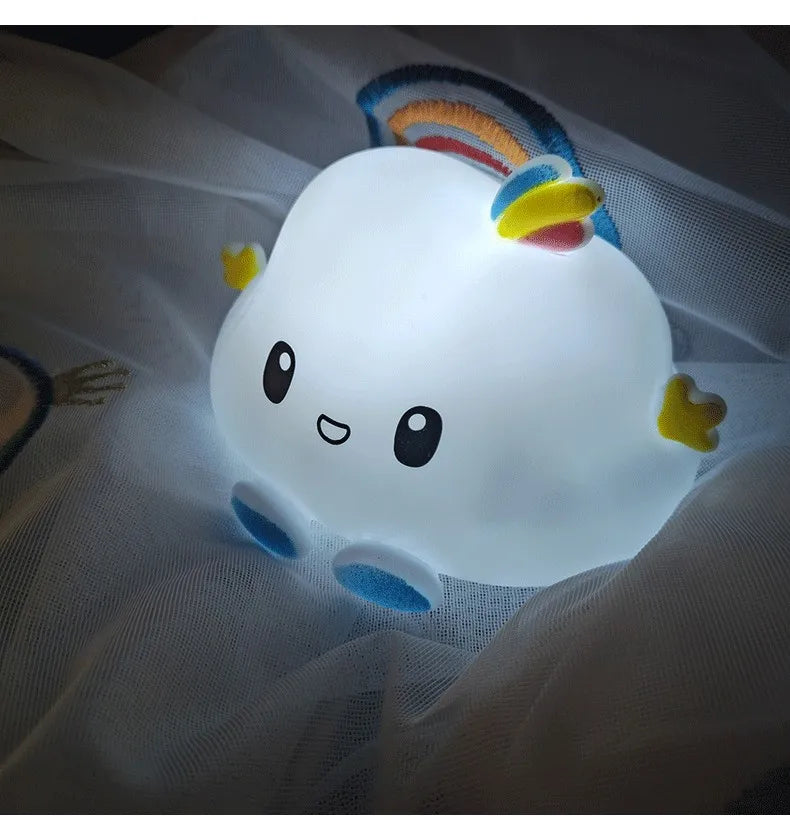 🌟 Cute Cartoon LED Night Light – Battery-Powered Holiday Decor Lamp for Kids’ Bedrooms & Festive Celebrations 🌟