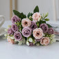 🌹 15-Head Silk Rose Bouquet – Artificial Flower Arrangement for Weddings, DIY Crafts & Home Decor 🌹