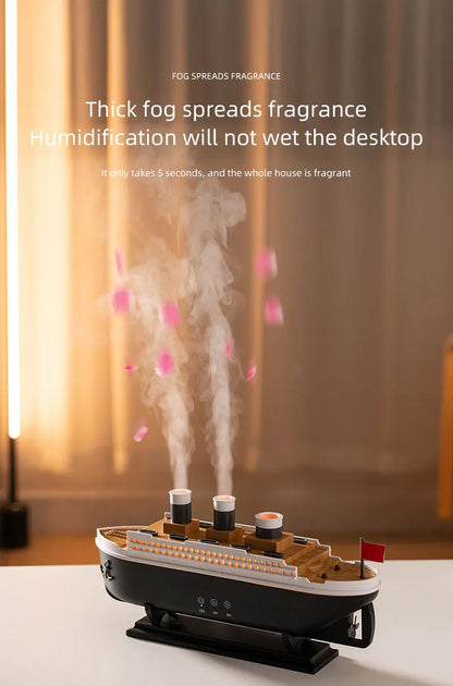 Retro Boat Air Humidifier & Ultrasonic Aromatherapy Diffuser
