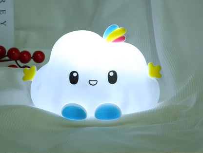 🌟 Cute Cartoon LED Night Light – Battery-Powered Holiday Decor Lamp for Kids’ Bedrooms & Festive Celebrations 🌟