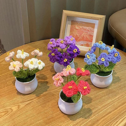 🌹 Mini Artificial Potted Rose Plant – Realistic Flower Bonsai in Decorative Vase for Home & Event Décor 🌹