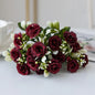 🌹 15-Head Silk Rose Bouquet – Artificial Flower Arrangement for Weddings, DIY Crafts & Home Decor 🌹