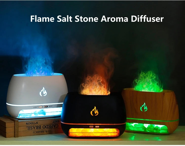 Aroma Diffuser Mini Ultrasonic USB Air Humidifier 3D Flame Diffuser Essential Oils Diffuser Aromatherapy Air Freshener Bedroom