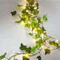 🎄 Battery-Powered Green Vine LED String Lights – Christmas & Garden Fairy Lights for Festive Holiday Decor 🎄