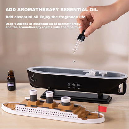 Retro Boat Air Humidifier & Ultrasonic Aromatherapy Diffuser