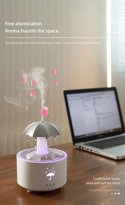 Aierwill V88 Cloud Rain Humidifier & Aroma Diffuser