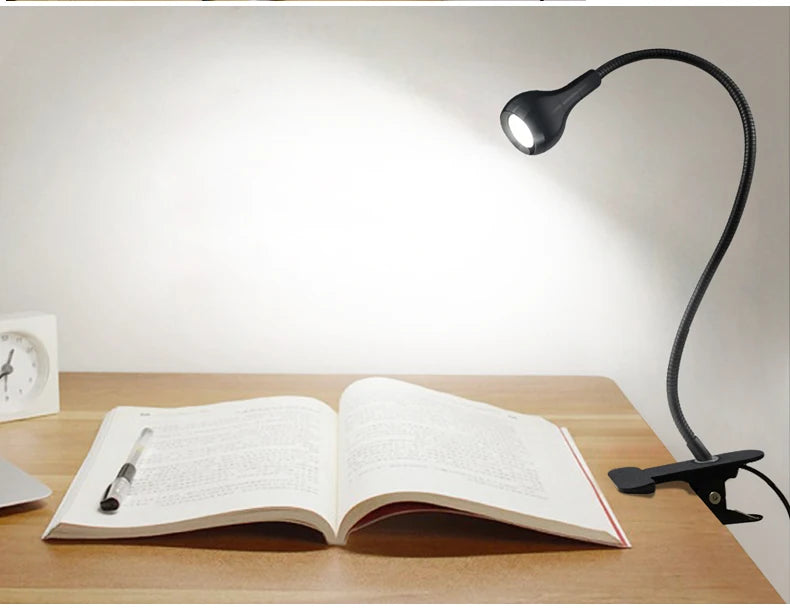 5V USB Table Lamp With Clip Holder Flexible office Accessories For Desk Bedroom Bedside LED Night Light Reading Book Lamp