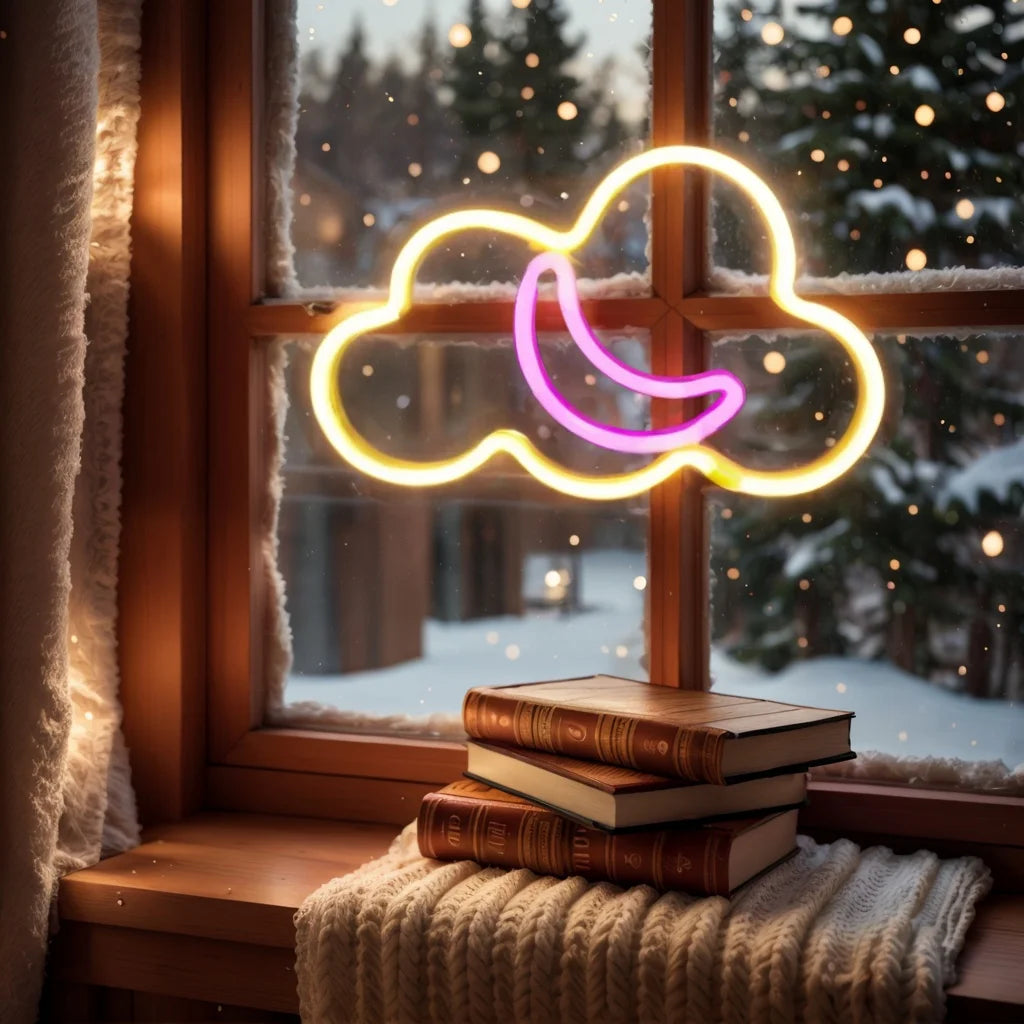 ✨ Dreamy Neon Figure Night Light – LED Wall Decor Lamp for Bedroom, Living Room, or Party ✨