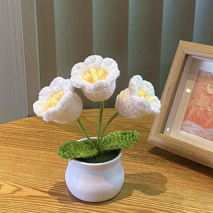 🌹 Mini Artificial Potted Rose Plant – Realistic Flower Bonsai in Decorative Vase for Home & Event Décor 🌹
