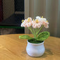 🌹 Mini Artificial Potted Rose Plant – Realistic Flower Bonsai in Decorative Vase for Home & Event Décor 🌹