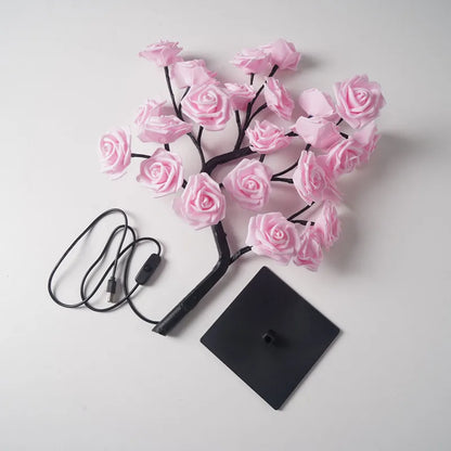 LED Rose Tree Lamp with USB Power – Heinast 3D Floral Light