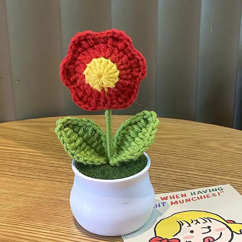 🌹 Mini Artificial Potted Rose Plant – Realistic Flower Bonsai in Decorative Vase for Home & Event Décor 🌹