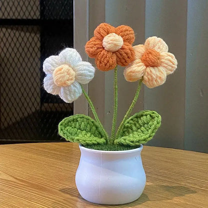 🌹 Mini Artificial Potted Rose Plant – Realistic Flower Bonsai in Decorative Vase for Home & Event Décor 🌹