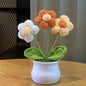 🌹 Mini Artificial Potted Rose Plant – Realistic Flower Bonsai in Decorative Vase for Home & Event Décor 🌹