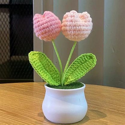 🌹 Mini Artificial Potted Rose Plant – Realistic Flower Bonsai in Decorative Vase for Home & Event Décor 🌹