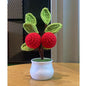🌹 Mini Artificial Potted Rose Plant – Realistic Flower Bonsai in Decorative Vase for Home & Event Décor 🌹